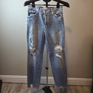 Joe's Jeans 90's Mid Rise Distressed Jeans